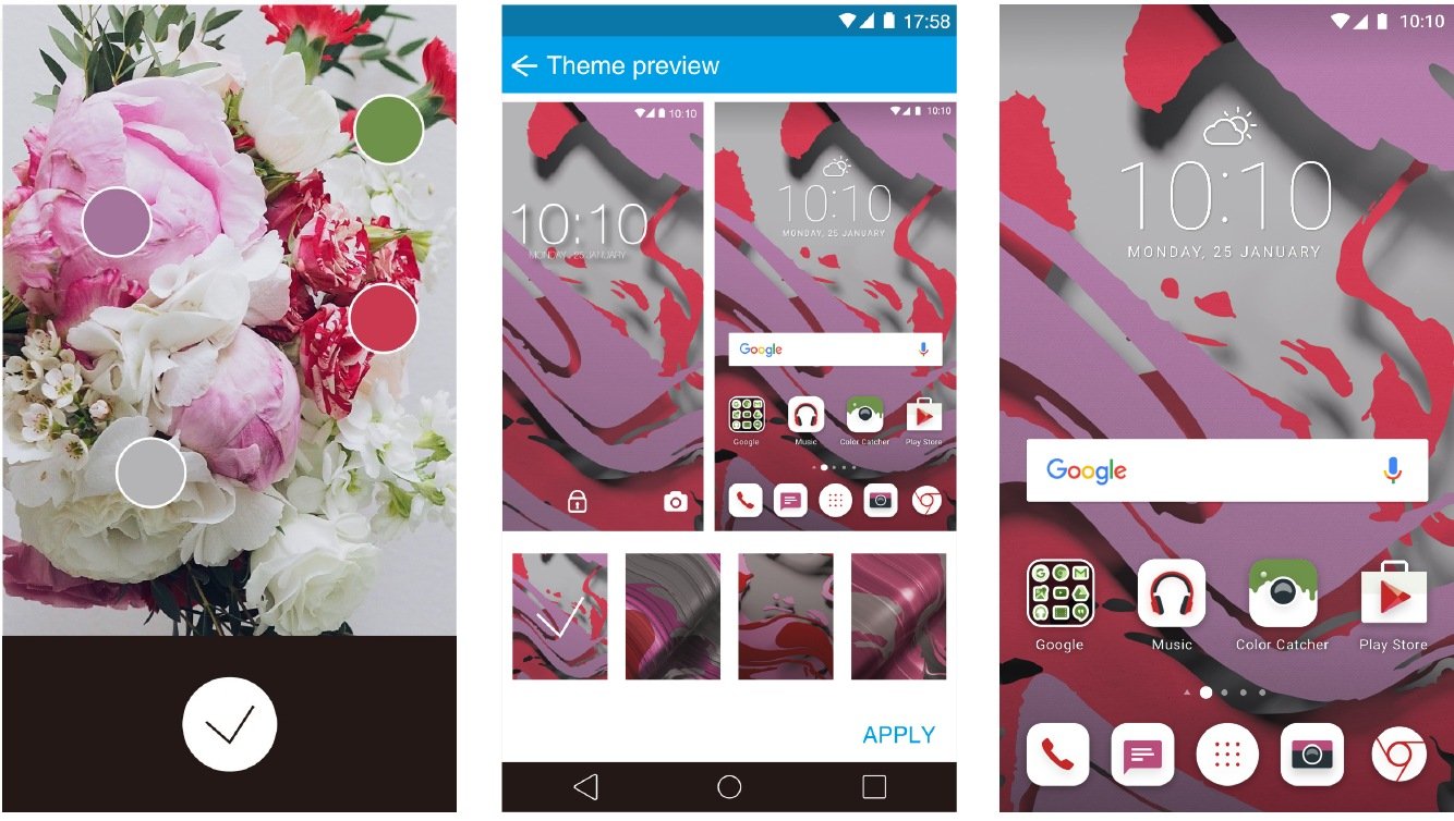Colour Catcher artwork from the original Alcatel UI guidelines