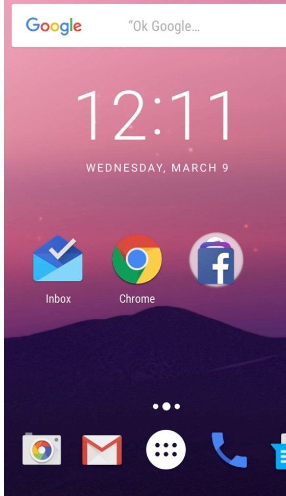 Folder behaviour artwork from the original Alcatel UI guidelines