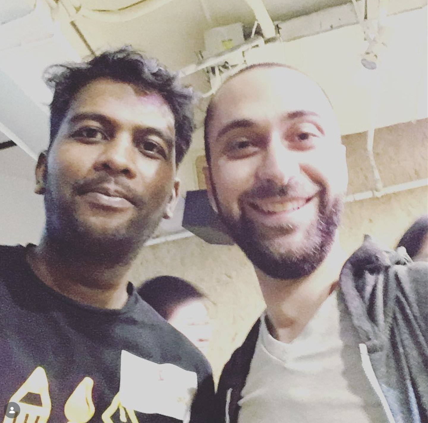 Saravana with Chris Saad at a Startup Grind event in Shenzhen