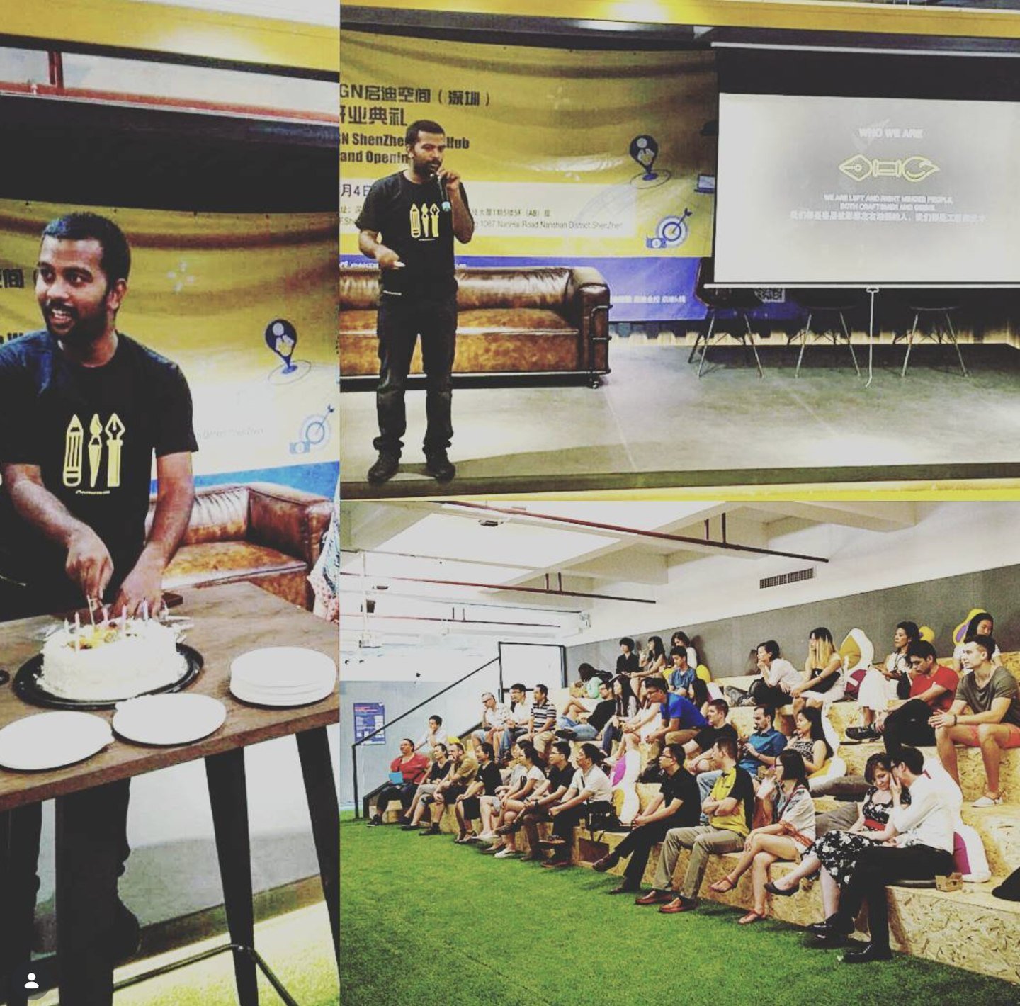 Photographs of Saravana hosting a Madrasters design meetup